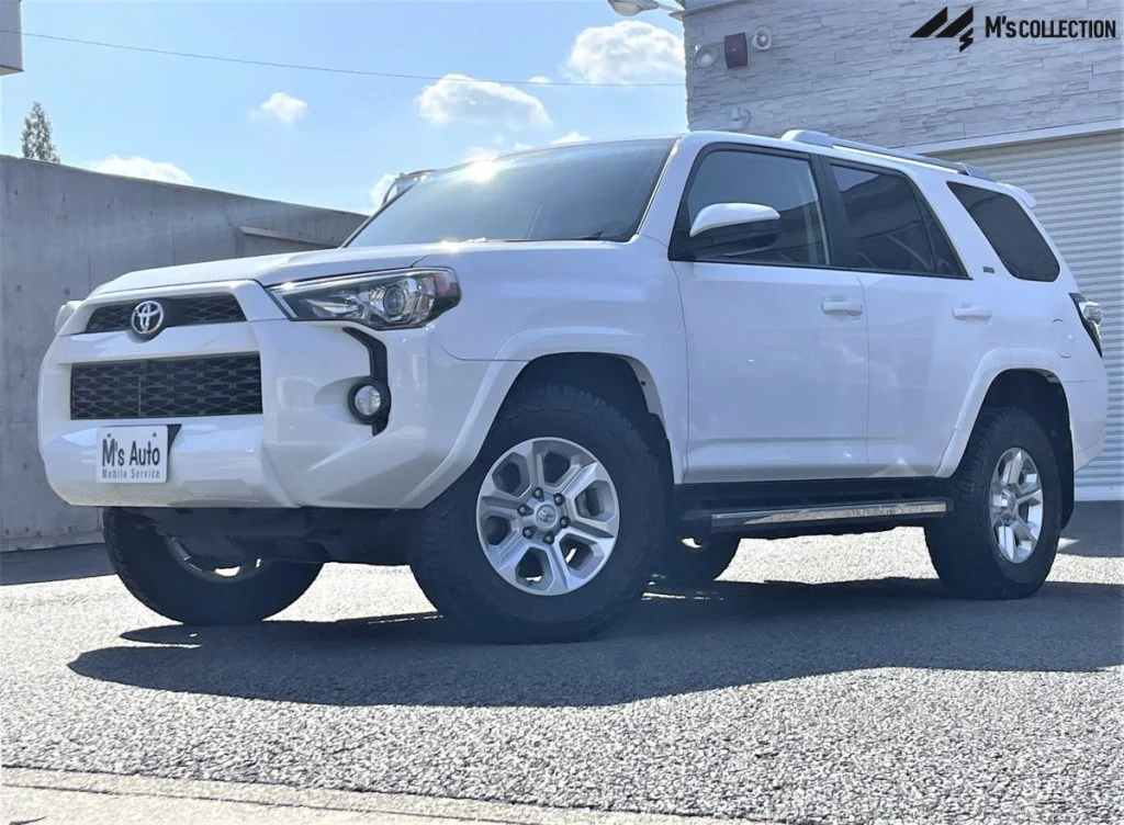 USトヨタ 4RUNNER SR5 ホワイト サイドビュー全体外観