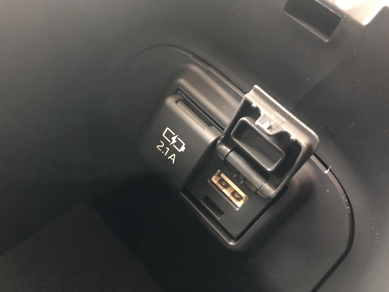 USB充電ポートをアップで撮影した写真