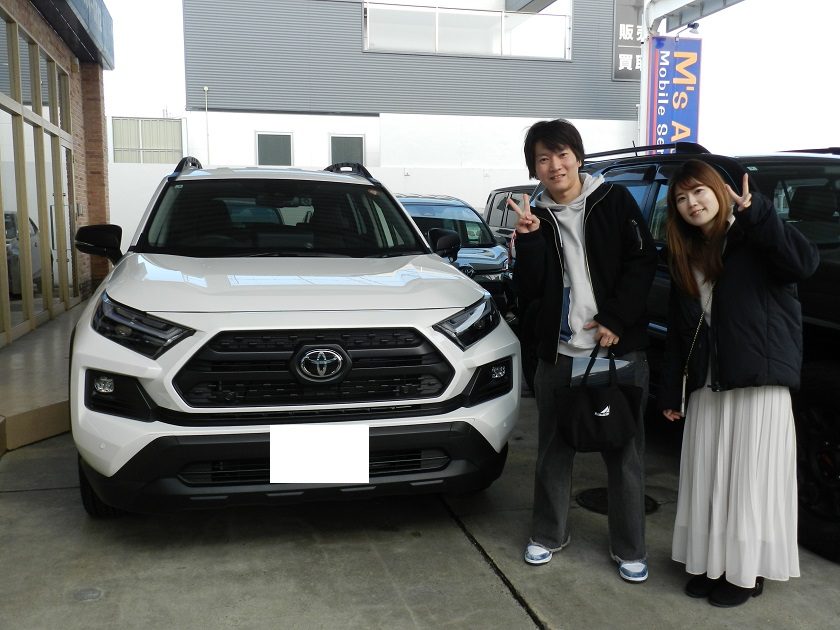 RAV4 ハイブリッド ホワイトカラー 特別仕様車 オフロードPKGⅡ ご納車!!