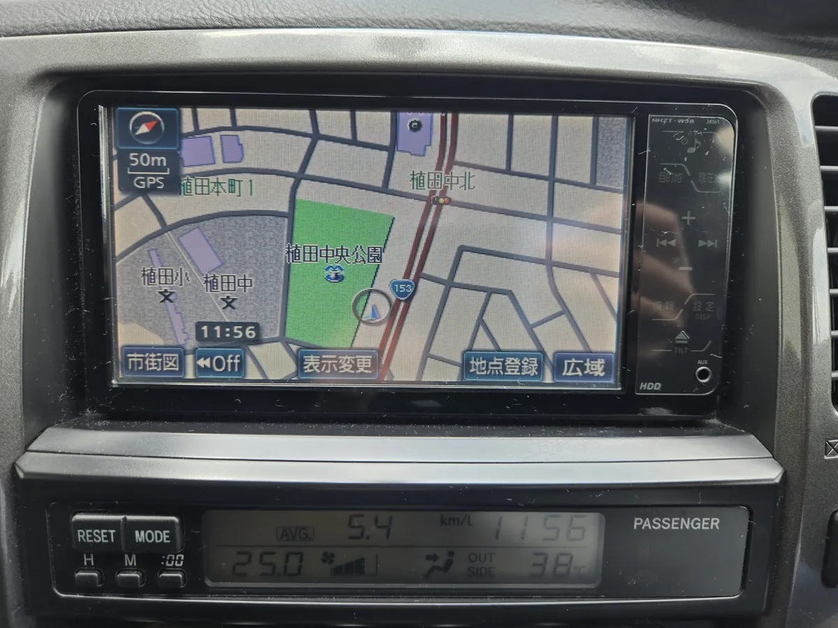 ハイラックスサーフ 平成20年式 ナビゲーションの地図画面