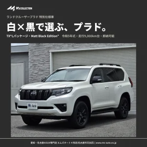 白×黒で選ぶプラド|マットブラックエディション 黒内装・即納