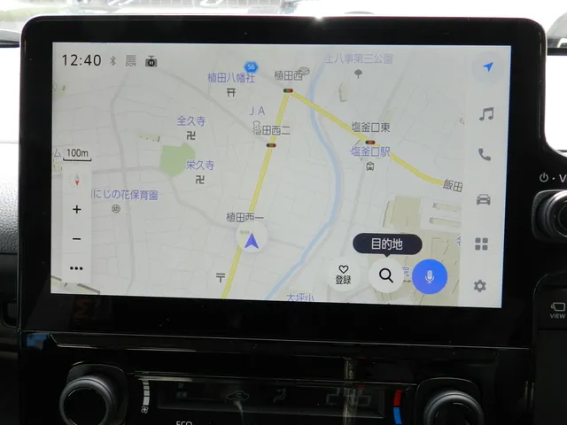 シエンタ 2026年式 10.5インチディスプレイのナビ画面