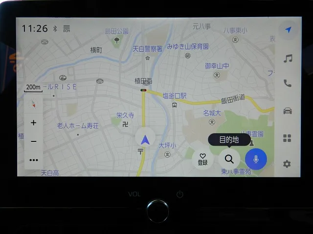 ヤリスクロス 2026年式 10.5インチディスプレイオーディオの地図画面