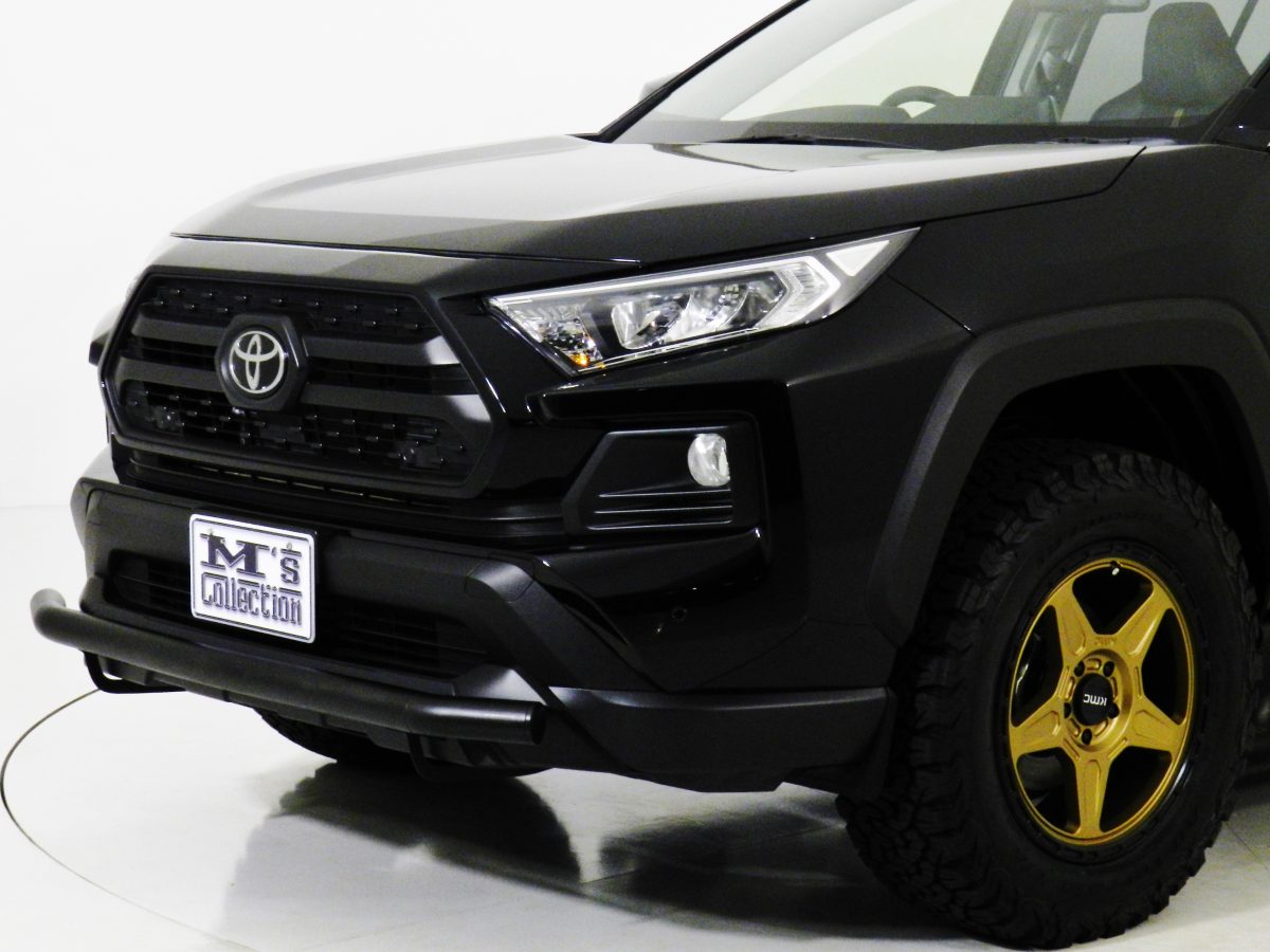 RAV4 フロントバンパーガード（ブラックパウダーコート）(エムズオート)