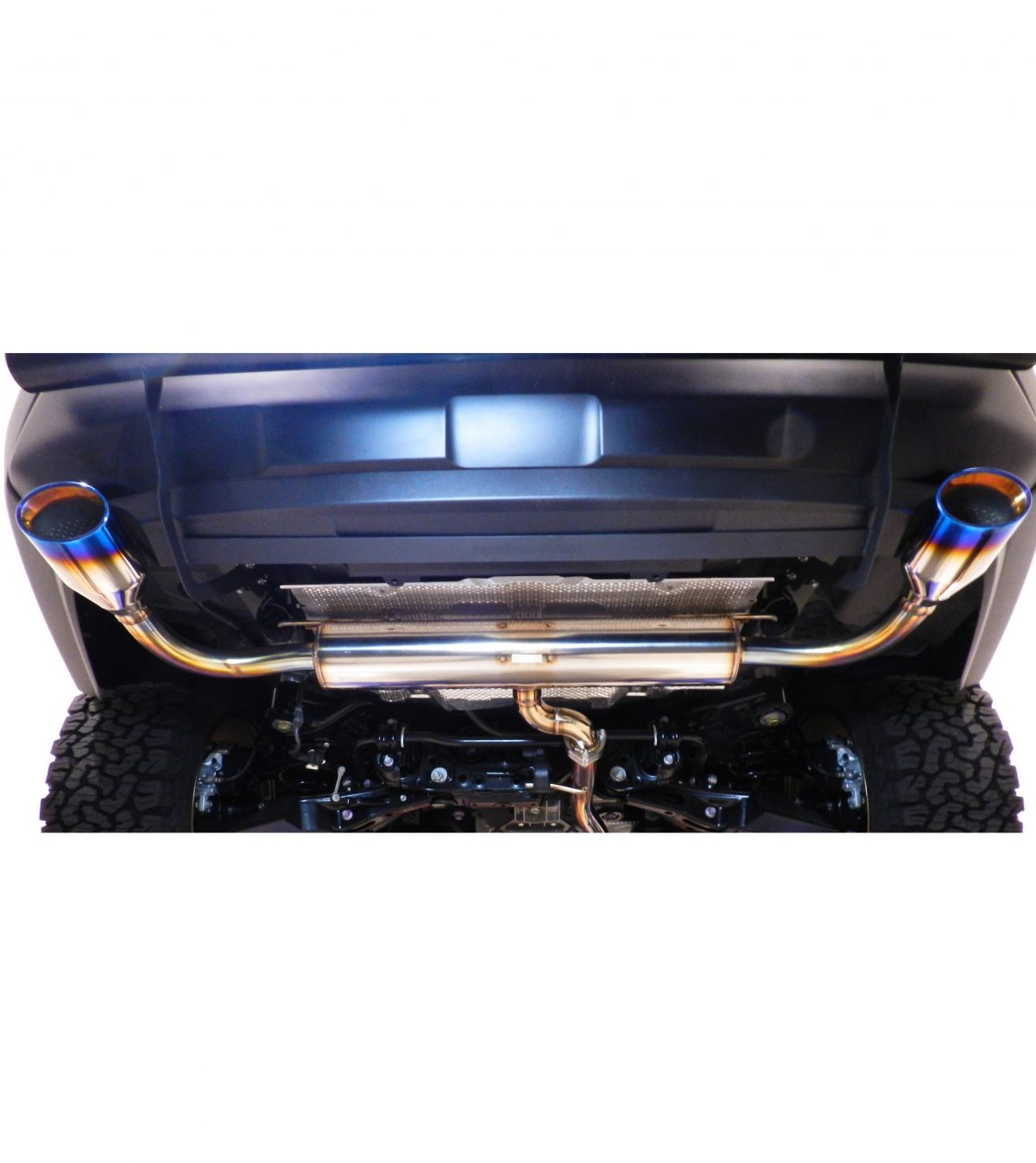 RAV4 リア左右出しステンレスマフラー(Blue)(エムズオート)