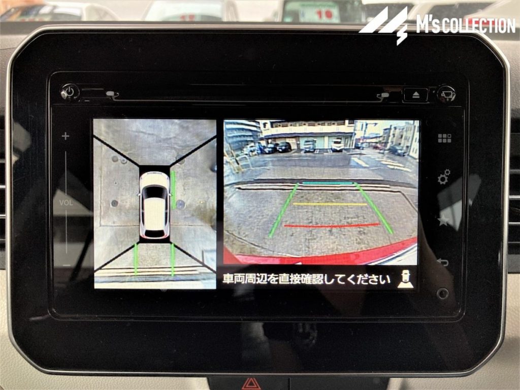 イグニス アラウンドビューモニターとバックカメラ映像