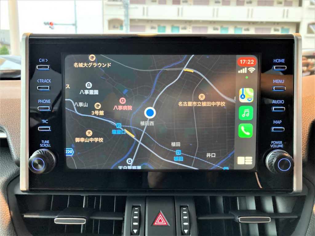 RAV4アドベンチャー 9インチディスプレイオーディオナビ画面