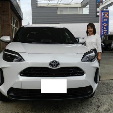 ヤリスクロス ハイブリッド Z パール色 ご納車しました👩
