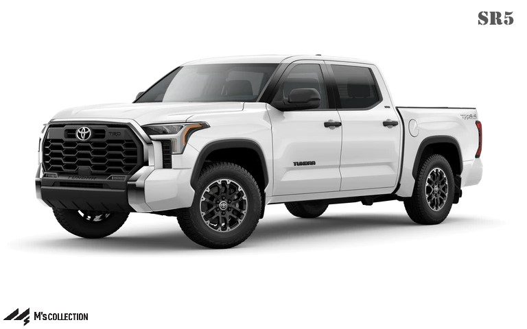 新型タンドラ SR5グレード ホワイトボディカラーの斜め前方外観