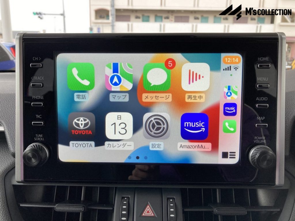 RAV4アドベンチャー 9インチディスプレイオーディオスマホ連携画面