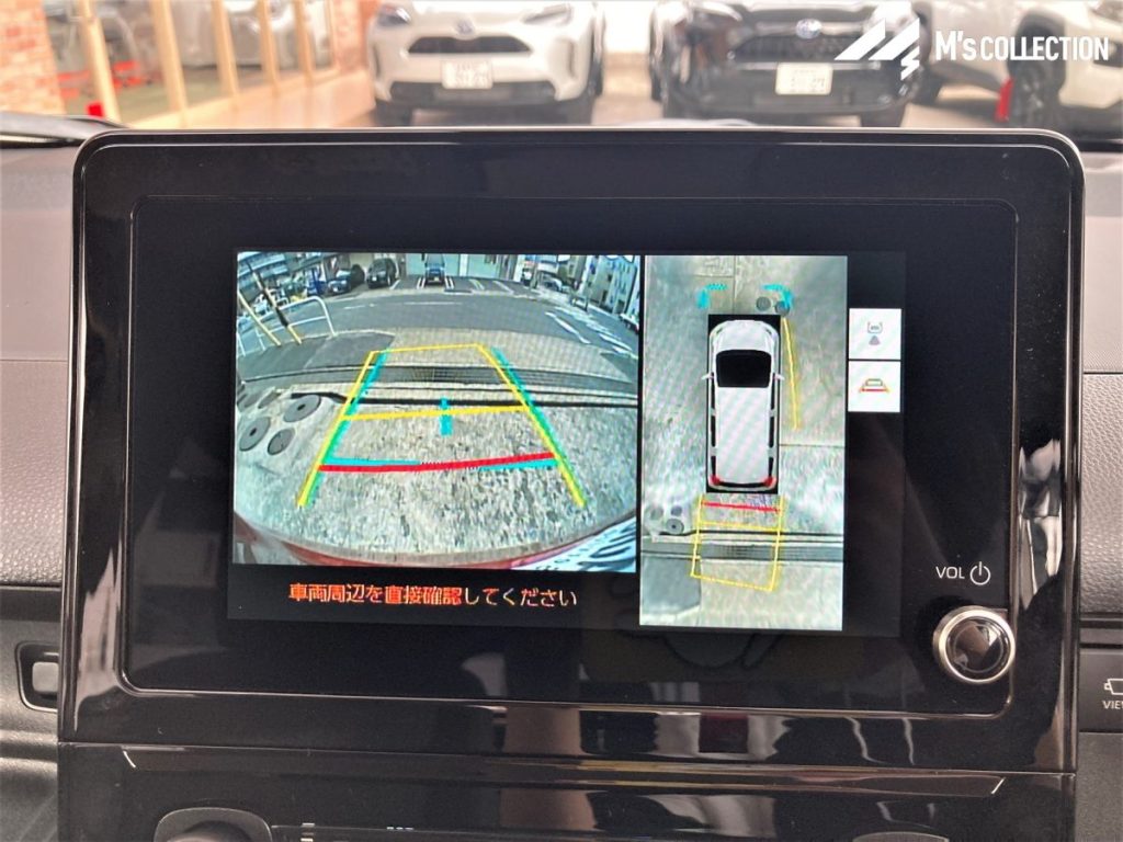 トヨタ シエンタ 新型 パノラミックビューモニターのカメラ表示画面