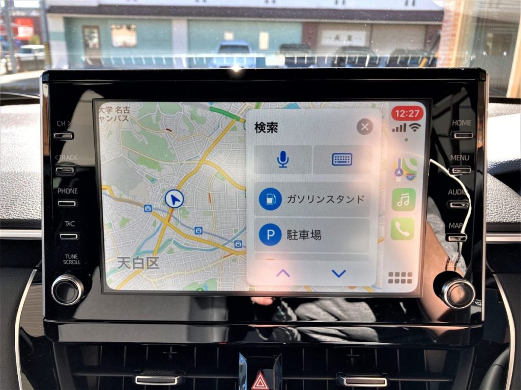 カローラクロス カーナビ地図検索画面表示
